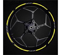 Rim Decals set Motorcycle Wheel Sticker For MT07 MT-07 MT 07 Rim Strips Stickers Wheels Reflective Decal Complete Motorbike Reflective Hub Decal(Color 9)