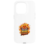 Rim Fire Basketball Flame Dunk High Energy Sports Design Case for iPhone 15 Pro