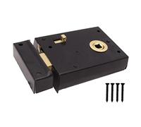 Rim Latch Snib Lock Black Surface Mounted Lock for Bathrooms 105 x 82mm