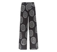 Rim Printed Cotton Crepe Pants Black XS