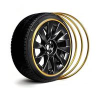 Rim Protectors for Alloy Wheels(15-22 Inch), Self-adhesive/Load Capacity: >30KG + Anti - Scratch Coating, Four-season Universal,10 Colors Optional,20 inch,Gold