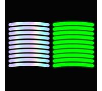 Rim Stickers - 20pcs Reflective Car Wheel Stripes | Self-adhesive Safety Tape for Motorcycle, Bicycle, and Car Wheel Rims, Waterproof Visibility Warning Decals for Decoration