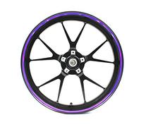 Rim Wheel Racing Sticker Self-Adhesive 0.275 Inch with Assembly Tool for Motorcycle Car Bicycle Universal Decal Decorative Stripe 16" 17" 18" 19" (Hologram Purple)