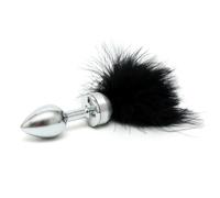 Rimba Bondage Play Buttplug, Small, Solid Stainless Steel (Unisex) Black/Silver Ø 3 x 7.3 cm
