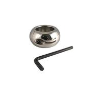 Rimba Bondage Play Donut-Shaped Ball Stretcher with Allen Key Silver 3.5 cm