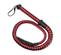 Rimba Firm Arabian Bull Whip for BDSM Play Red & Black