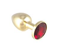 Rimba Golden Buttplug, Klein mit Kristal (Unisex) Rose Gold