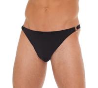 Rimba Men’s Black G-String with Metal O-Ring Connectors