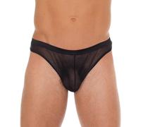 Rimba Men’s Black Sheer Mesh G-String Thong