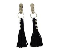Rimba Nipple Clamps with Little Leather Whip Attached