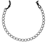 Rimba Rubber Nipple Clamps with Chain Black/Silver One Size