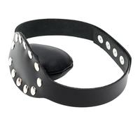 Rimba Studded Leather Panel Mouth Gag Black