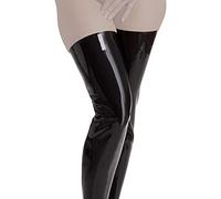 Rimba Women's Glam Cosplay Solid Black Ankle-High Platform Heel Round Toe Buckle Rubber Secrets Bedboots Size Large