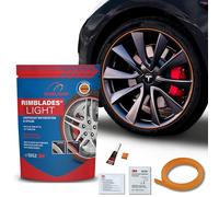 Rimblades Light Alloy Wheel Rim Protector - Single Strip (1 Wheel) - DIY Fit for Up to 22" Wheels - Affordable Rim Protection - Car Wheel Scratch Protection (Orange)