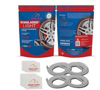 Rimblades Light Grey Alloy Wheel Protectors - Fits Up to 22” x 4 Wheels | 8 Colour Options | Easy DIY Fit | Protects Against Kerb Rash | Car Exterior Accessory