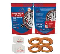 Rimblades Light Orange Alloy Wheel Protectors - Fits Up to 22” x 4 Wheels | 8 Colour Options | Easy DIY Fit | Protects Against Kerb Rash | Car Exterior Accessory