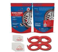 Rimblades Light Red Alloy Wheel Protectors - Fits Up to 22” x 4 Wheels | 8 Colour Options | Easy DIY Fit | Protects Against Kerb Rash | Car Exterior Accessory