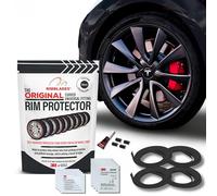 Rimblades Original Black Alloy Wheel Protectors - Fits Up to 24” x 4 Wheels | 9 Colour Options | Easy DIY Fit | Protects Against Kerb Rash | Car Exterior Accessory