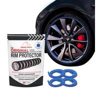 Rimblades Original Blue Alloy Wheel Protectors - Fits Up to 24” x 4 Wheels | 9 Colour Options | Easy DIY Fit | Protects Against Kerb Rash | Car Exterior Accessory