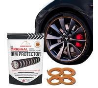 Rimblades Original Orange Alloy Wheel Protectors - DIY | 9 Colours Available | Universal Fit for All Wheels | Durable Rim Guards | Car Wheel Scratch Protection | Rim Protection