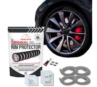 Rimblades Original Silver Alloy Wheel Protectors - Fits Up to 22” x 4 Wheels | For Curved/Round Edge Wheels | 9 Colour Options | Easy DIY Fit | Car Exterior Accessory