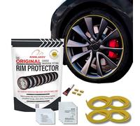 Rimblades Original Yellow Alloy Wheel Protectors - Fits Up to 22” x 4 Wheels | For Curved/Round Edge Wheels | 9 Colour Options | Easy DIY Fit | Car Exterior Accessory