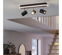 Rimbocchi Natural Wood & Steel Modern 3 Light Spotlight EGLO Black One Size