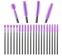 RimCereal 20 Pcs Nook and Cranny Sewing Machine Cleaning Brushes, Reusable Silicone Dense Bristles Cleaning Brushes for Sewing Machine Internal and Spool Area (Black, Purple)
