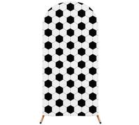 RimCereal 7.2 ft Soccer Party Arch Backdrop Cover | Sports Baseball Spandex Fitted Arch Stand Covers Wedding Birthday Banquet Ceremony Decoration Team Celebration Background