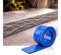 RimCereal Concrete Stone Rock Edge Form Liner Countertop Edge Form Liner Chiseled Concrete Stone Molds for Countertops Steps, Benches, Fireplaces Edging Forms(Blue,5.91" W X 90.55" L X 0.79" T)