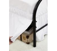 RIMELA White Bed Skirts with Split Corners Full Size 15 Inch Drop,Elastic Bed Skirting Wrap Around, Easy to Install Dust Ruffles,Soft Fabric Machine Washable