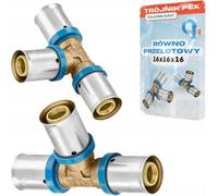 Rimex PEX T-Piece 16 x 16 x 16 mm, Press Fitting, Evenly, Press Connector, Solid, Durable, Suitable for Drinking Water, Press Profile U