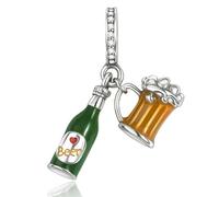 Rimgoris 925 Sterling Silver Charm for Women Bracelets Necklace Travel Passport Travel Camera Compass Battery Life Car&Helmet Airplane Globe Suitcase Dangle Charm Gift