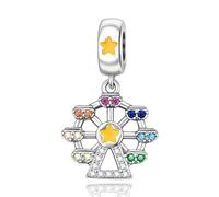 Rimgoris 925 Sterling Silver Charm for Women Bracelets Necklace Travel Passport Travel Camera Compass Battery Life Car&Helmet Airplane Globe Suitcase Dangle Charm Gift