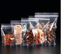 Rimiko 100 Pcs Clear Ziplock Bags, Resealable Self-standing Plastic bags, Reusable Zipper Stand-up pouches for Food Storage, Snack, Candy Coffee Beans Shop Packaging (6.3"x 9.5")