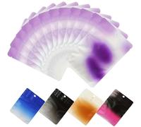 Rimiko 100pcs Resealable Opaque Ziplock Bags, Reusable Flat Mylar Bag, Aluminum Foil Sample Bags with Matte Color Packaging for Food Storage (Purple-White gradient color, 4.1"x5.9")