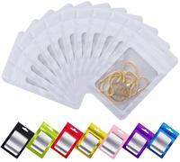 Rimiko 100pcs Small Mylar Ziplock Mylar Bags with Clear Window, Aluminum Foil Sample Bags, Resealable Pouch for Packaging and Food Storage (White, 3.1"x5.1")