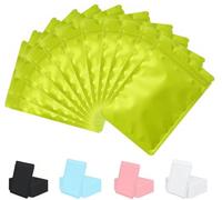 Rimiko 50pcs Resealable Opaque Ziplock Bags, Reusable Flat Small Mylar Bag, Aluminum Foil Sample Bags with Matte Color Packaging for Food Storage (Green, 4.1"x5.9")