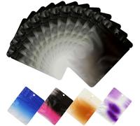 Rimiko 50pcs Resealable Ziplock Bags, Reusable Flat Small Mylar Bag, Aluminum Foil Sample Bags with Matte Color Packaging for Food Storage (Black-White gradient color, 4.1"x5.9")