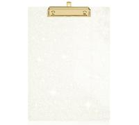 Rimilak Acrylic Glitter Clipboards, Sparkly Board with Low Profile Gold Clip, Designed for Classroom School and Office Use, A4 Letter Size 9 x 12.5 in, Transparent