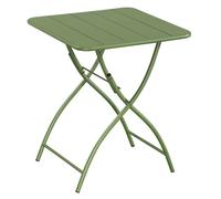 Core Products Square Metal Garden Bistro Folding Table, Moss Green