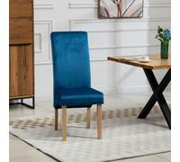 Rimini Velvet Fabric Dining Chairs - Set Of 2 - Blue