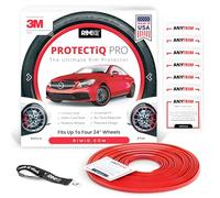 RIMiQ PROTECTiQ PRO Universal Rim Protection Trim - Ultimate Curb Rash Guard with Award-Winning 3/8" Patented Design and Premium 3M Tape. Made in USA - Fits Up to 4X 24 Wheels, Cars, Trucks, SUVs