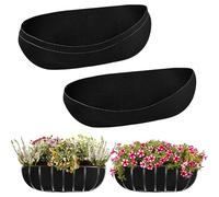 RIMIRICO 3PCS Planter Liners Fabric Trough Plant Liners, 24/30/36Inch Flower Basket Liners Replacement Felt Liner Coconut Liners Alternative for Window Wall Hanging Basket Planter (24inch)