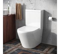 Rimless Close Coupled WC Toilet Pan Cistern and Soft Close Seat Bathroom | Magus