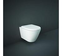 Rimless RAK Resort Compact D Shape Wall Hung Toilet WC Soft Close Seat 520
