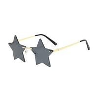 Rimless Star Shape Sunglasses for Women and Men, Unique Pentagram Party Eyewear, Fashionable Sun Glasses for Stylish Look