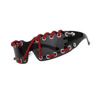 Rimless Sunglasses UV400 Protections Eyewears for 2000s Styles Wear Cord Wrap Around for Women Party Essential Party