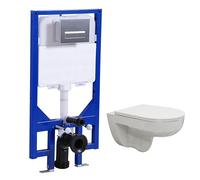 Rimless Vortex FlushTechnology Wall Hung Toilet & 1.14M Concealed Cistern