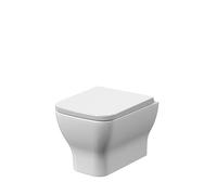 Rimless Wall Hung Toilet Pan & Soft Close Seat - 364mm x 363mm x 486mm